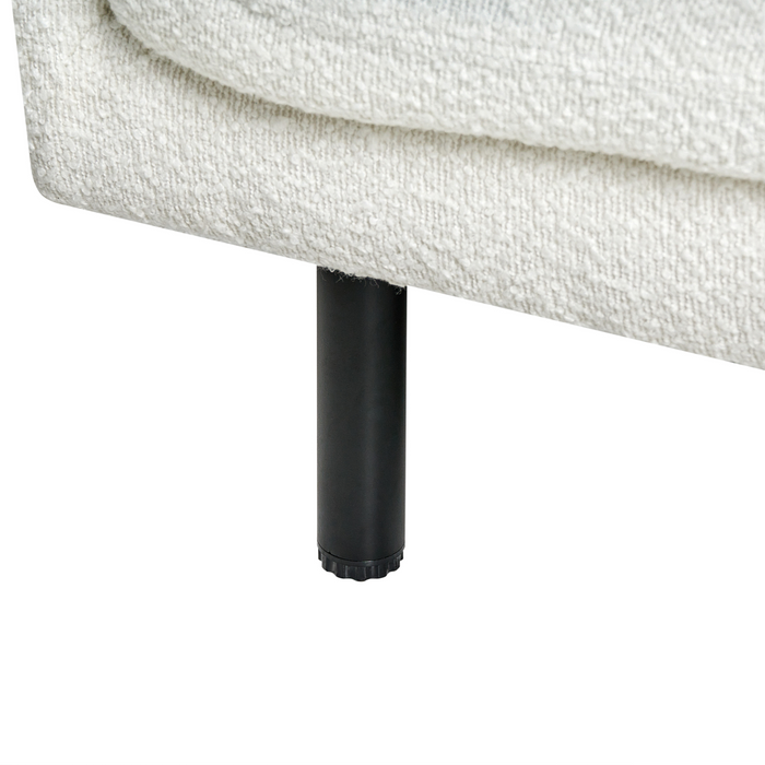 Beliani - VORGOD - Driezitsbank - Off-white - Bouclé