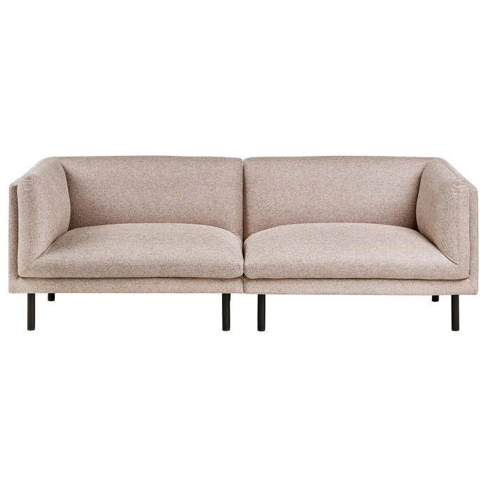 Beliani - VORGOD - Driezitsbank - Lichtbruin - Polyester