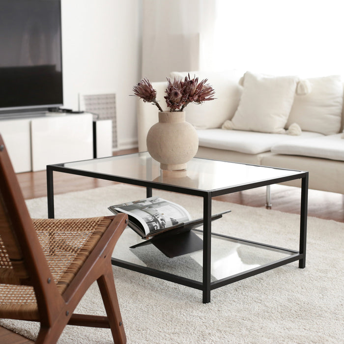 Giga Meubel - Salontafel Rechthoek Zwart|Glas - 90x60x40cm - Astro