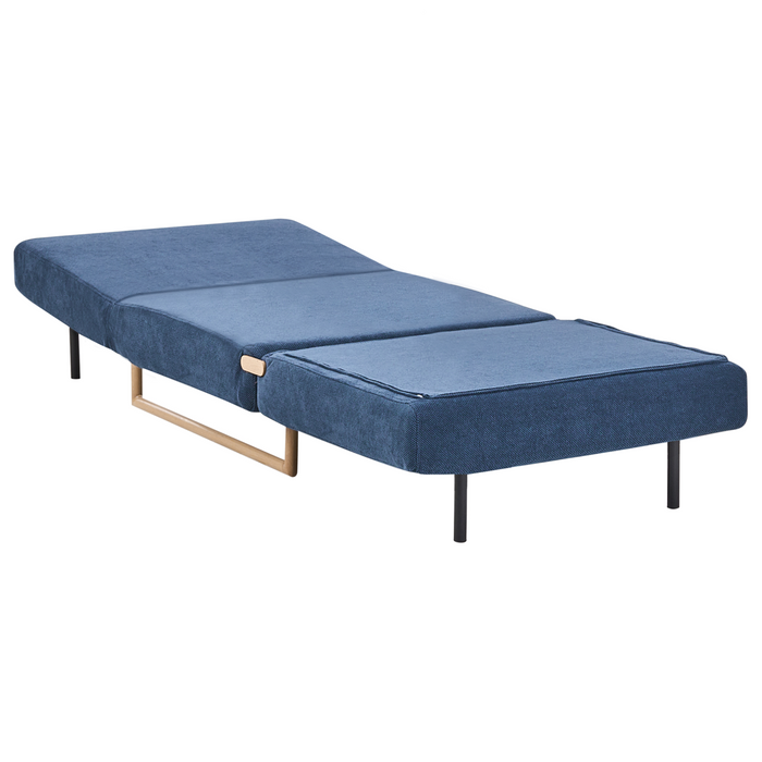 Beliani - JERSLEV - 1-zits slaapbank - Blauw - Polyester