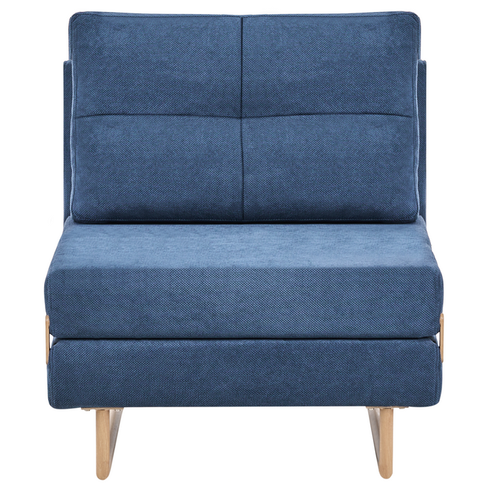 Beliani - JERSLEV - 1-zits slaapbank - Blauw - Polyester