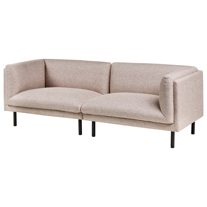 Beliani - VORGOD - Driezitsbank - Lichtbruin - Polyester