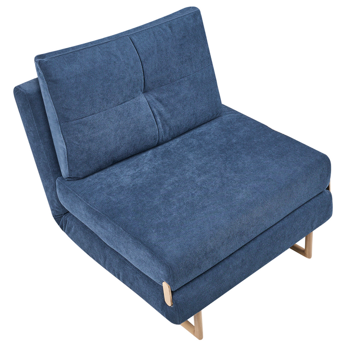 Beliani - JERSLEV - 1-zits slaapbank - Blauw - Polyester