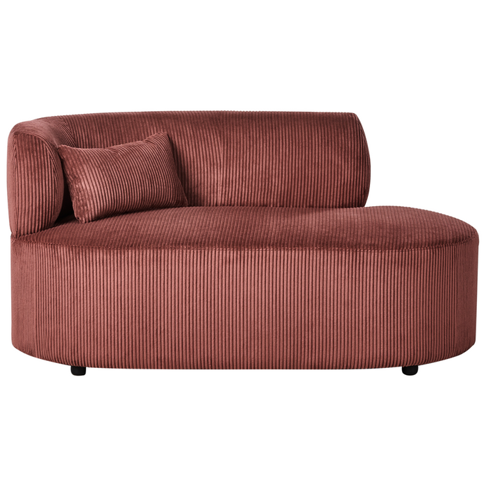 Beliani - VANVEY - Chaise longue - Rood - Linkszijdig - Corduroy