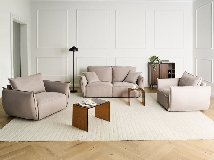 Beliani - KUNES - Woonkamerset - Taupe - Polyester