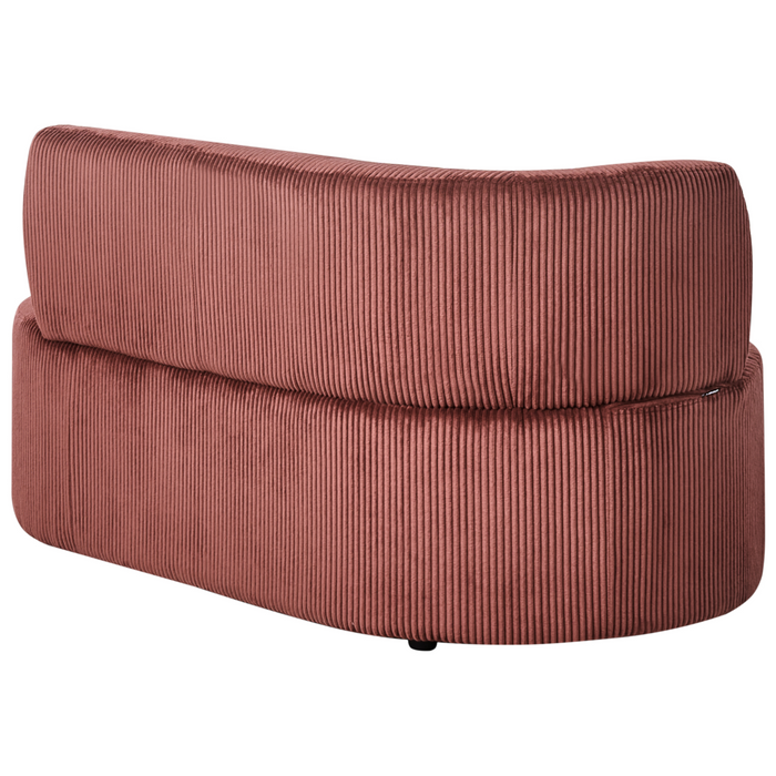 Beliani - VANVEY - Chaise longue - Rood - Linkszijdig - Corduroy