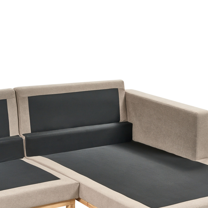 Beliani - SIGGARD - Hoekbank - Taupe - Linkszijdig - Polyester