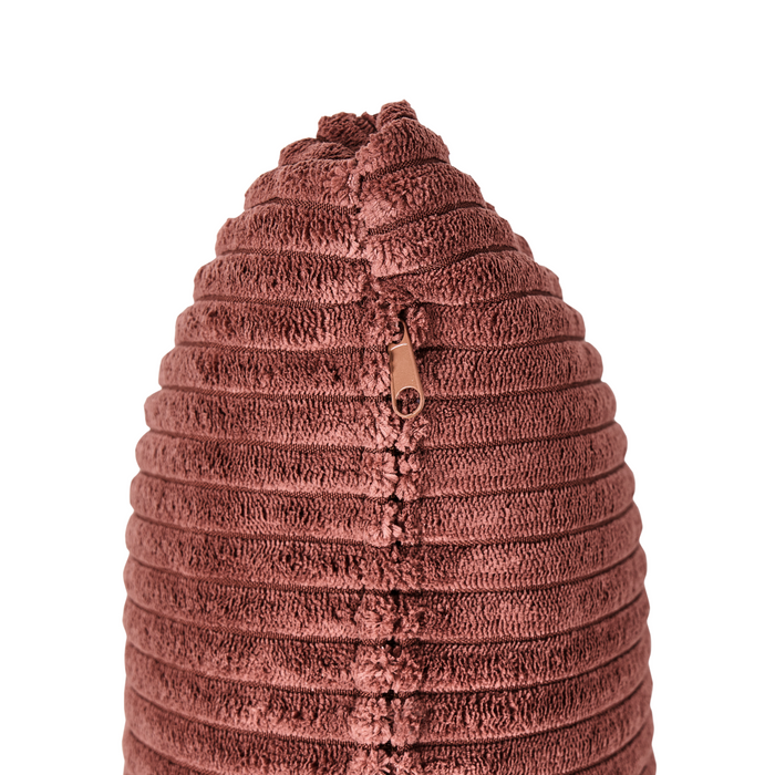 Beliani - VANVEY - Chaise longue - Rood - Linkszijdig - Corduroy