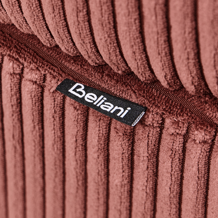 Beliani - VANVEY - Chaise longue - Rood - Linkszijdig - Corduroy