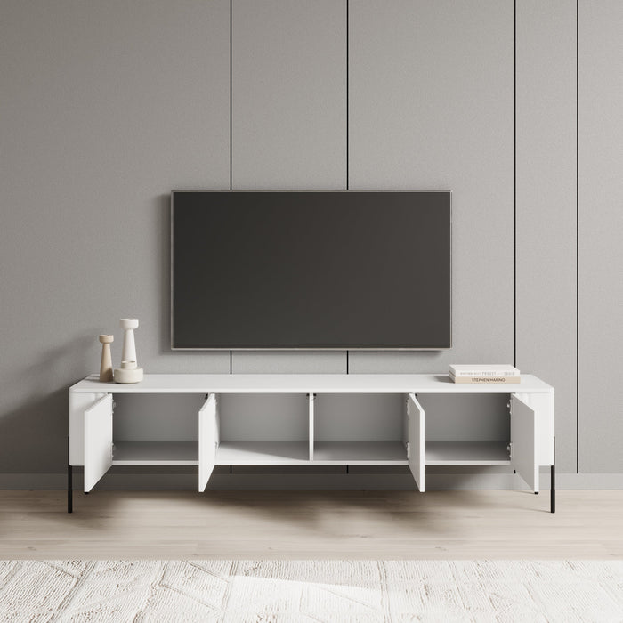 Meubella - Vivi - TV-Meubel - Wit - 190 cm