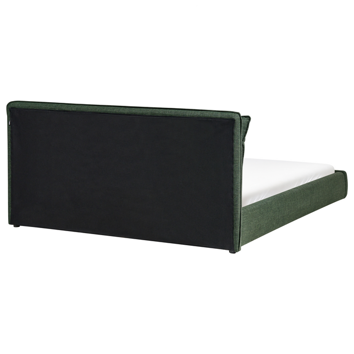 Beliani-BAJONNA-Tweepersoonsbed-Donkergroen-180 x 200 cm-Polyester