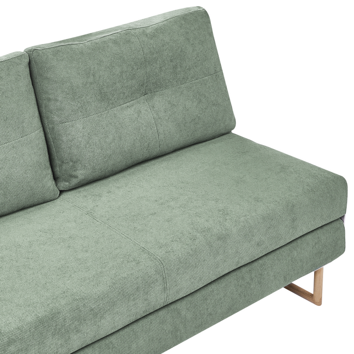 Beliani - JERSLEV - 3-zits slaapbank - Lichtgroen - Stof
