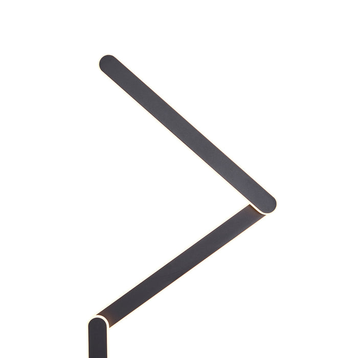 QAZQA Design vloerlamp zwart incl. LED 3-staps dimbaar - Gate