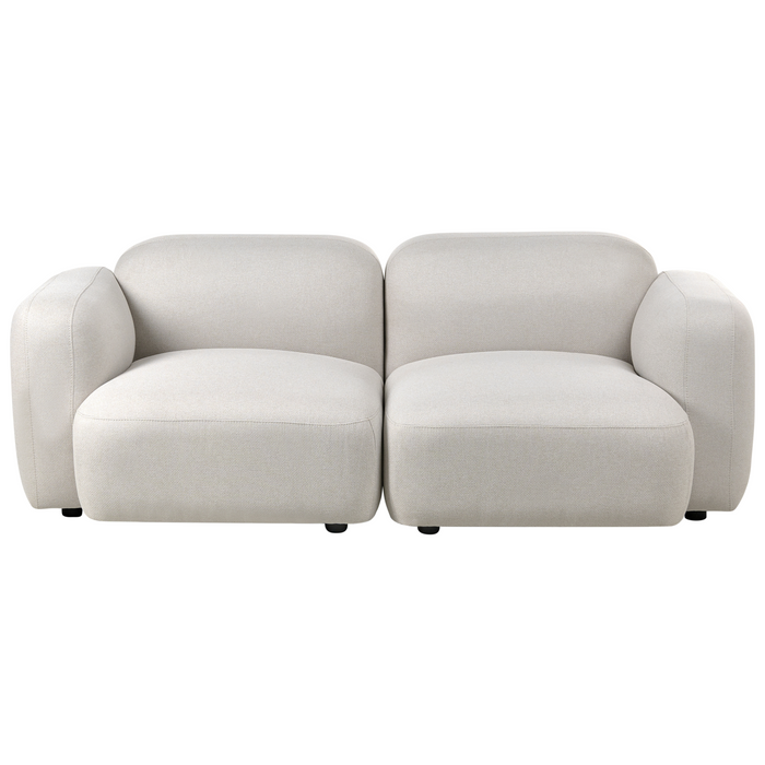 Beliani - AFOSS - Driezitsbank - Lichtbeige - Polyester