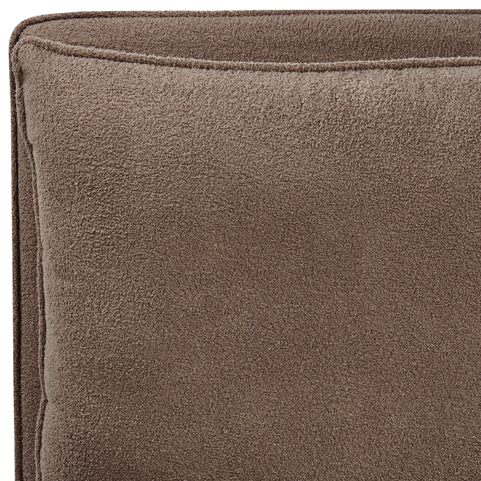 Beliani - BAJONNA - Tweepersoonsbed - Bruin - 160 x 200 cm - Bouclé