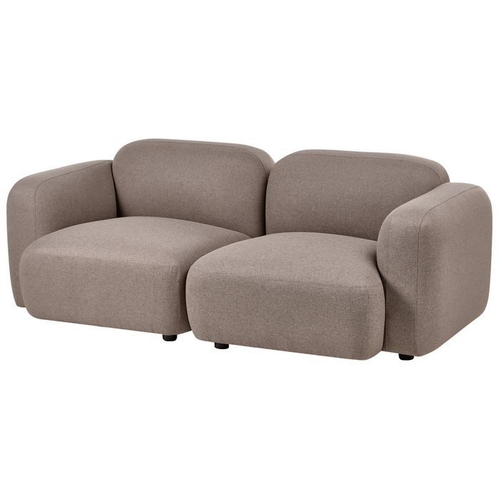Beliani - AFOSS - Driezitsbank - Taupe - Polyester