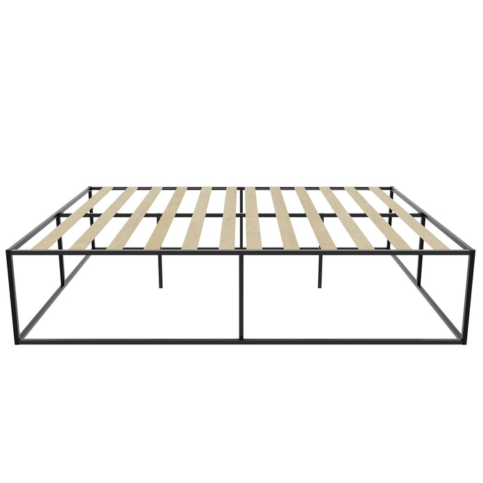 tectake® Metalen bedframe Kyoto met lattenbodem, 250 kg - Zwart
