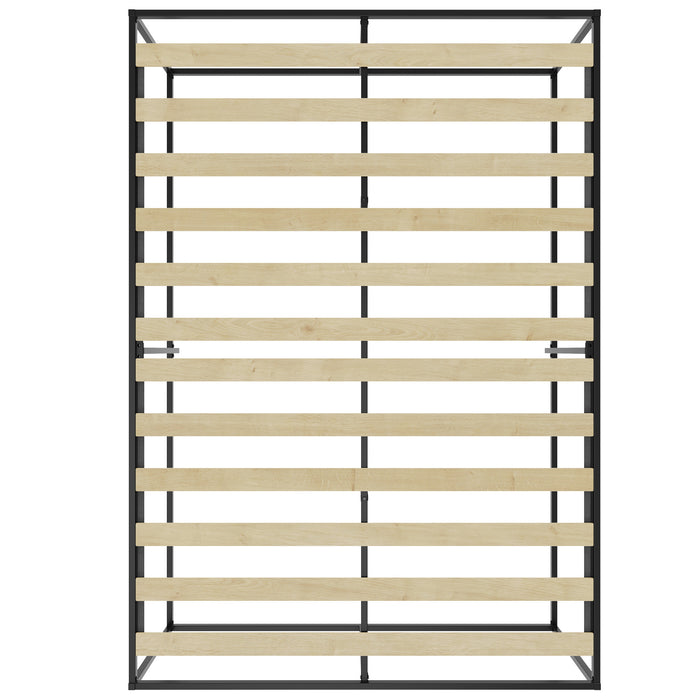 tectake® Metalen bedframe Kyoto met lattenbodem, 250 kg - Zwart