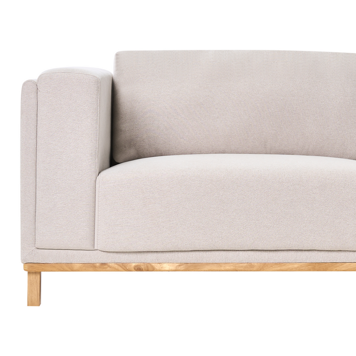 Beliani-VENG-Hoekbank 5-zits-Lichtbeige-Linkszijdig-Polyester