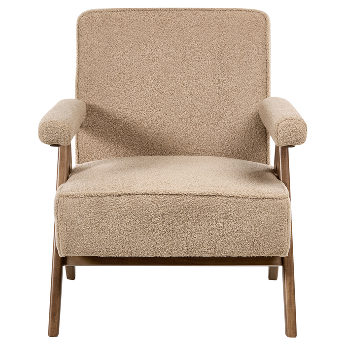 Beliani - EVJE - Fauteuil - Zandbeige - Bouclé