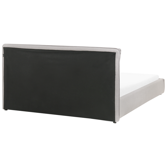 Beliani - BAJONNA - Tweepersoonsbed - Lichtgrijs - 160 x 200 cm - Stof