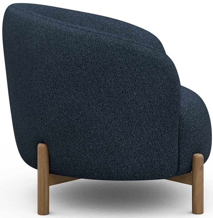 Kragelund Gran Fauteuil Blauw Bouclé | Eiken