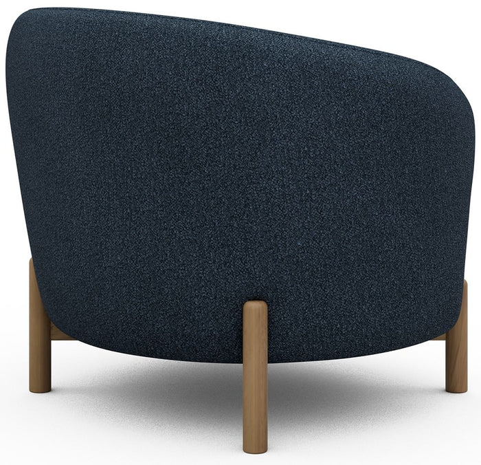 Kragelund Gran Fauteuil Blauw Bouclé | Eiken