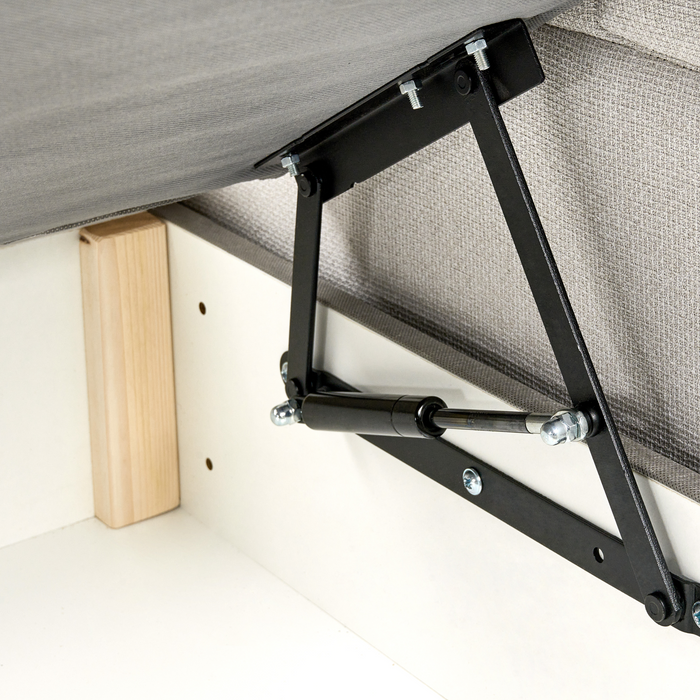 Beliani-ESQUIRE-Boxspringbed-Gebroken wit-160 x 200 cm-Polyester