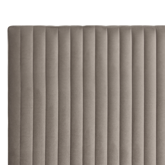 Beliani - DAME - Boxspringbed - Taupe - 160 x 200 cm - Fluweel