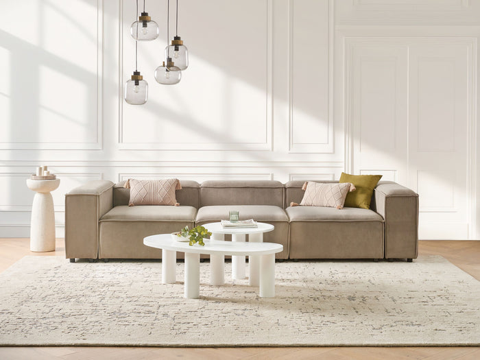 Beliani - ARDAL - Driezitsbank - Lichtbruin - Corduroy