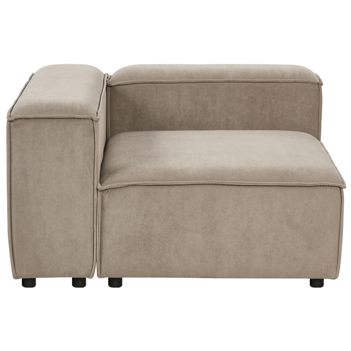 Beliani - ARDAL - Driezitsbank - Lichtbruin - Corduroy