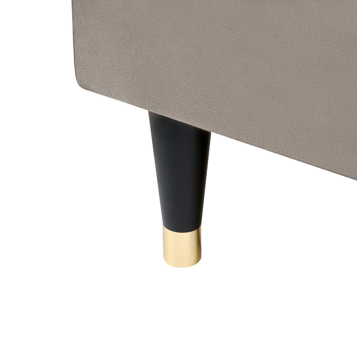 Beliani - DAME - Boxspringbed - Taupe - 160 x 200 cm - Fluweel