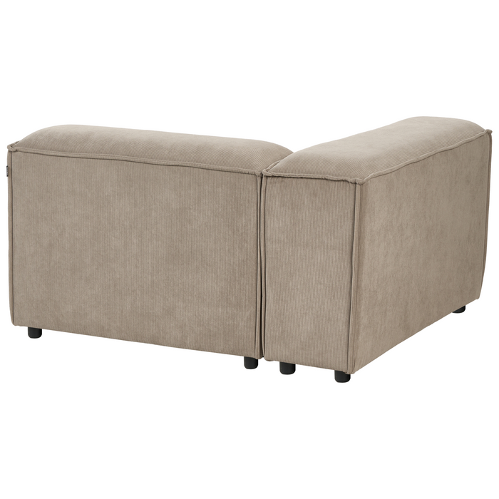 Beliani - ARDAL - Driezitsbank - Lichtbruin - Corduroy