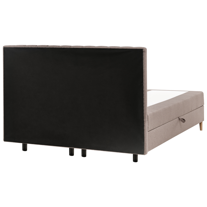Beliani - OFFICER - Boxspringbed - Taupe - 180 x 200 cm - Polyester