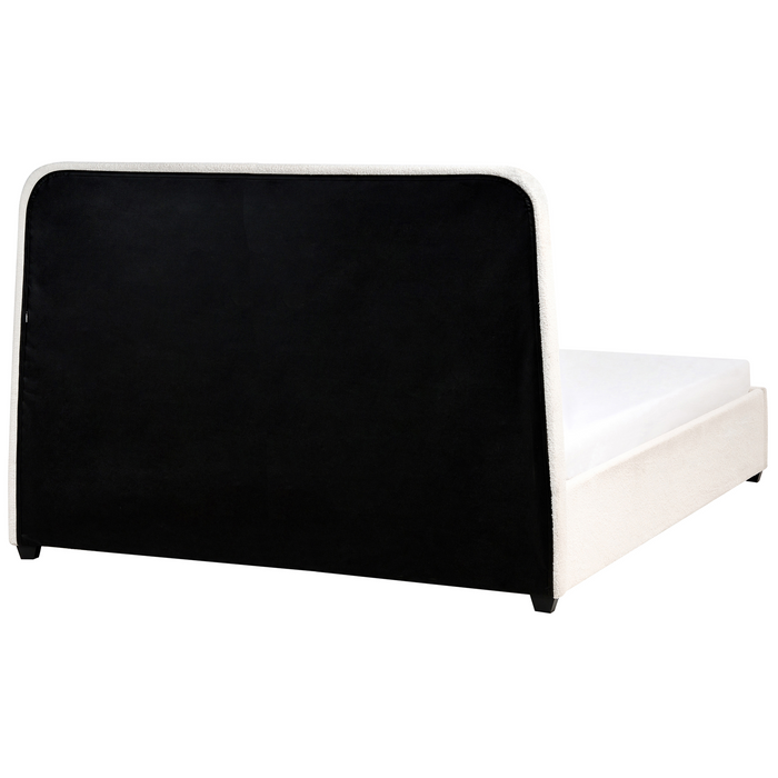 Beliani-SARDENT-Tweepersoonsbed-Off-white-180 x 200 cm-Bouclé