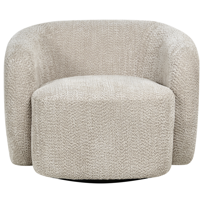 Beliani - TORE - Draaifauteuil - Beige - Polyester