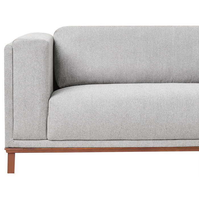 Beliani - VENG - Hoekbank - Grijs - Linkszijdig - Polyester