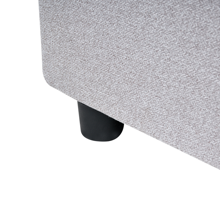 Beliani-PRADES-Bed met opbergruimte-Lichtgrijs-160 x 200 cm-Polyester