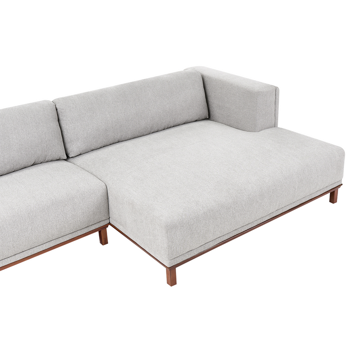 Beliani - VENG - Hoekbank - Grijs - Linkszijdig - Polyester