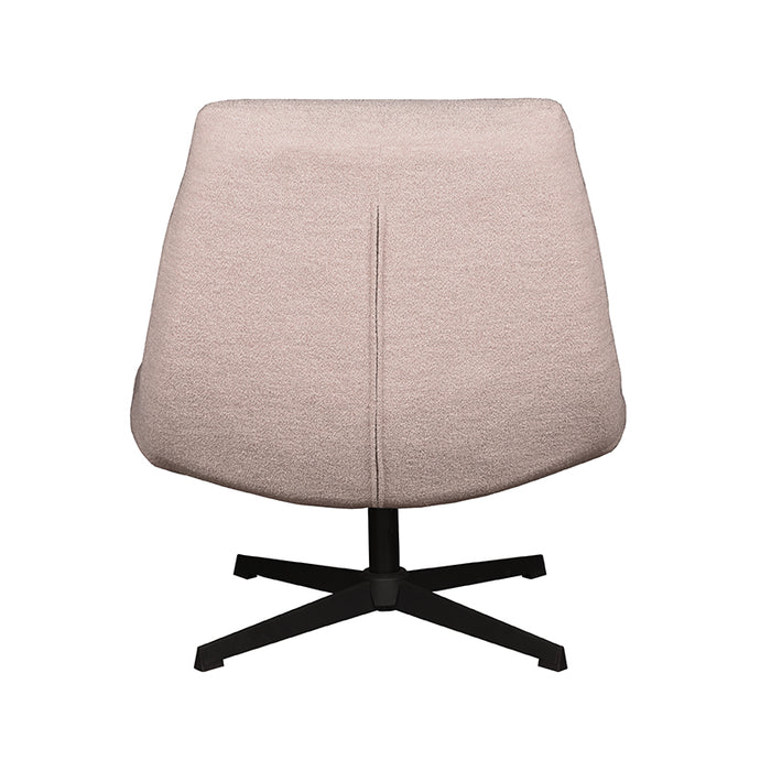LABEL51 - Draaifauteuil Nox - Naturel Boucle - Zwart Metaal