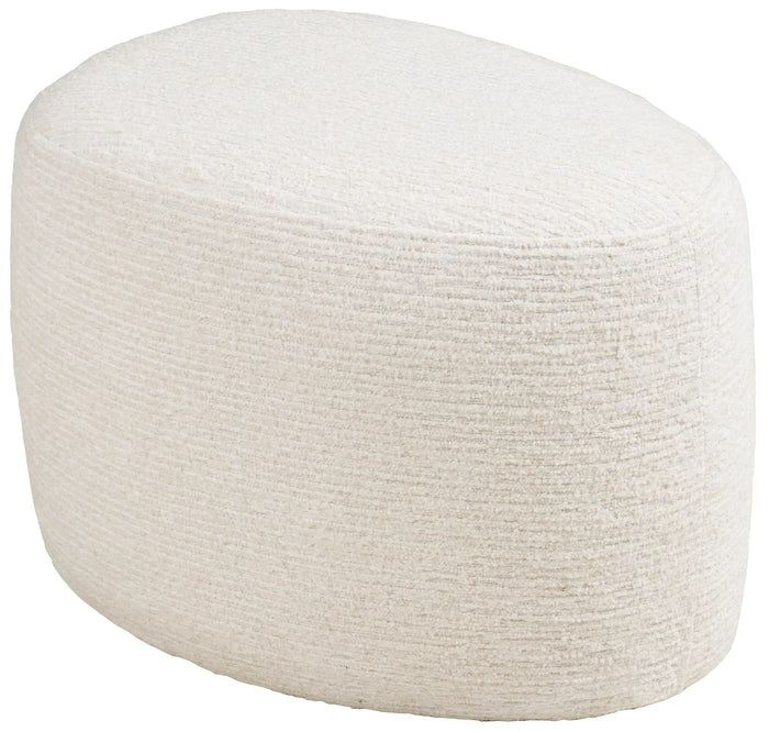 House Nordic Milo Gebroken Wit Draaifauteuil en Poef Set