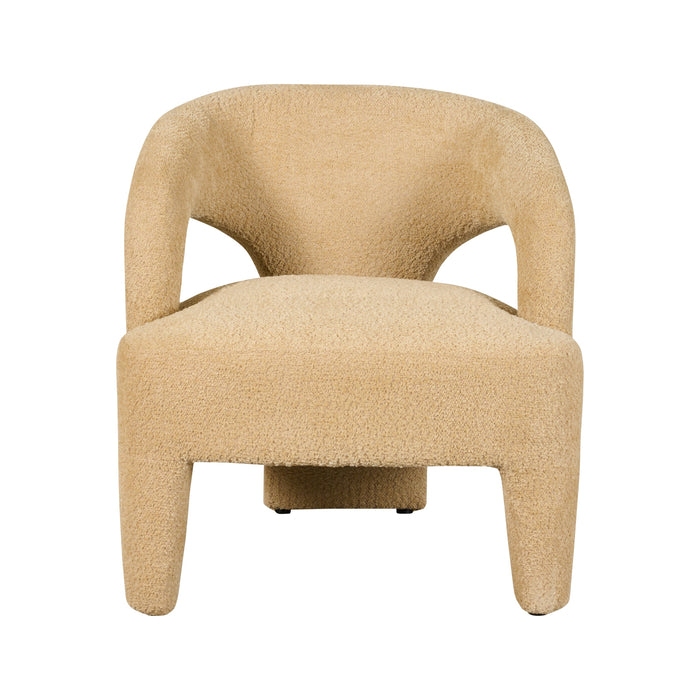 Fauteuil Brock - Beige|Bruin - Bouclé - 71x74x71cm (BxHxD)