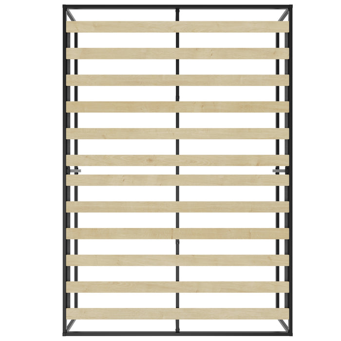 tectake® Metalen bedframe Kyoto met lattenbodem, 250 kg - Zwart