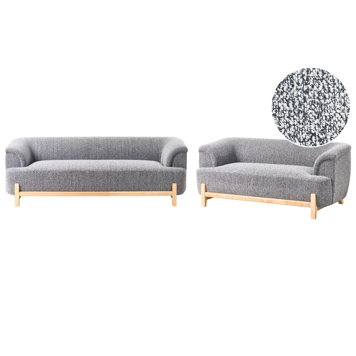 Beliani - ALNOR - Bankenset - Donkergrijs - Polyester