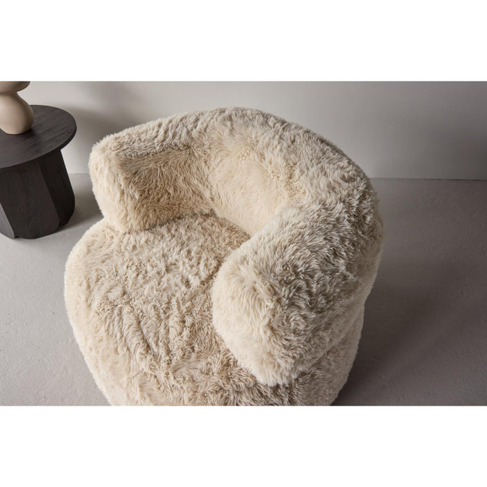 Svea - Sofia fauteuil - fake fur - off white