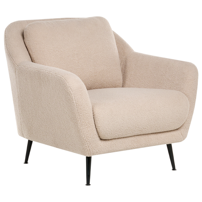 Beliani - EIBY - Fauteuil - Beige - Bouclé