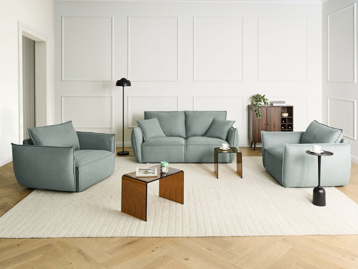 Beliani - KUNES - Woonkamerset - Lichtgroen - Polyester