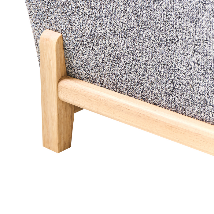 Beliani - ALNOR - Driezitsbank - Donkergrijs - Polyester