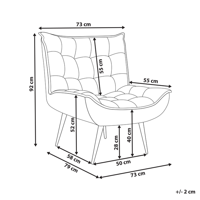 Beliani - ALVESTA - Fauteuil - Donkergroen - Bouclé