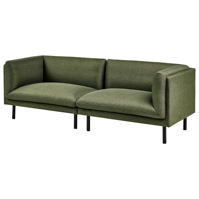 Beliani - VORGOD - Driezitsbank - Donkergroen - Polyester